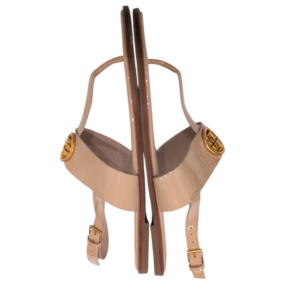 Tory Burch BENTON 2 flat thong sandal in goan sand 11 - Picture 3 of 7